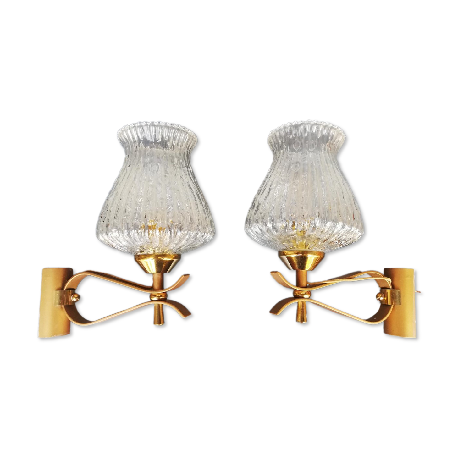 Pair of vintage 60s wall lamps