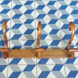 Coat rack 3 hooks in curved wood