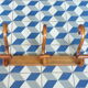 Coat rack 3 hooks in curved wood