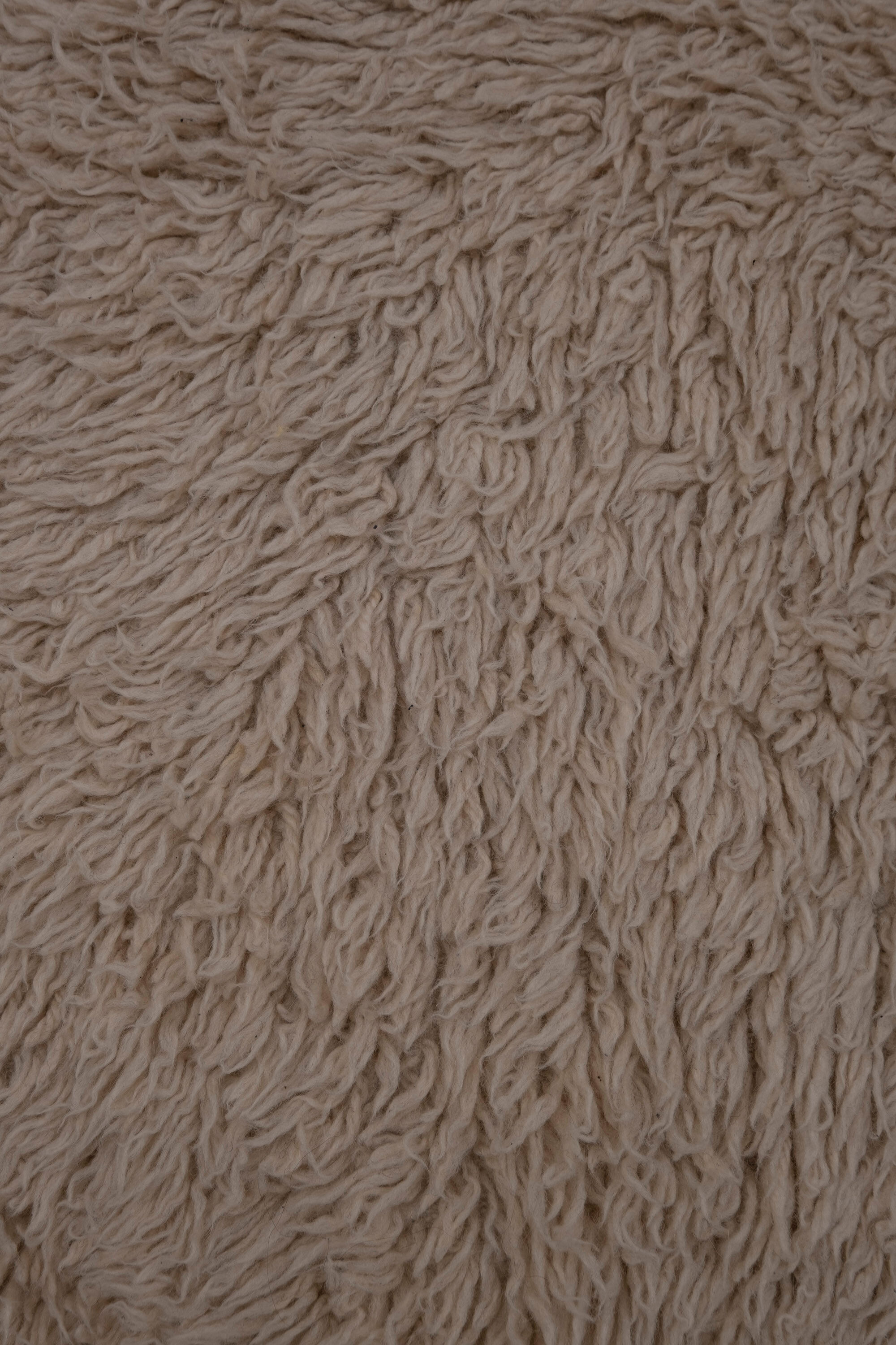 Vintage Natural Wool Turkish Tulu Rug 167 X 210 cm