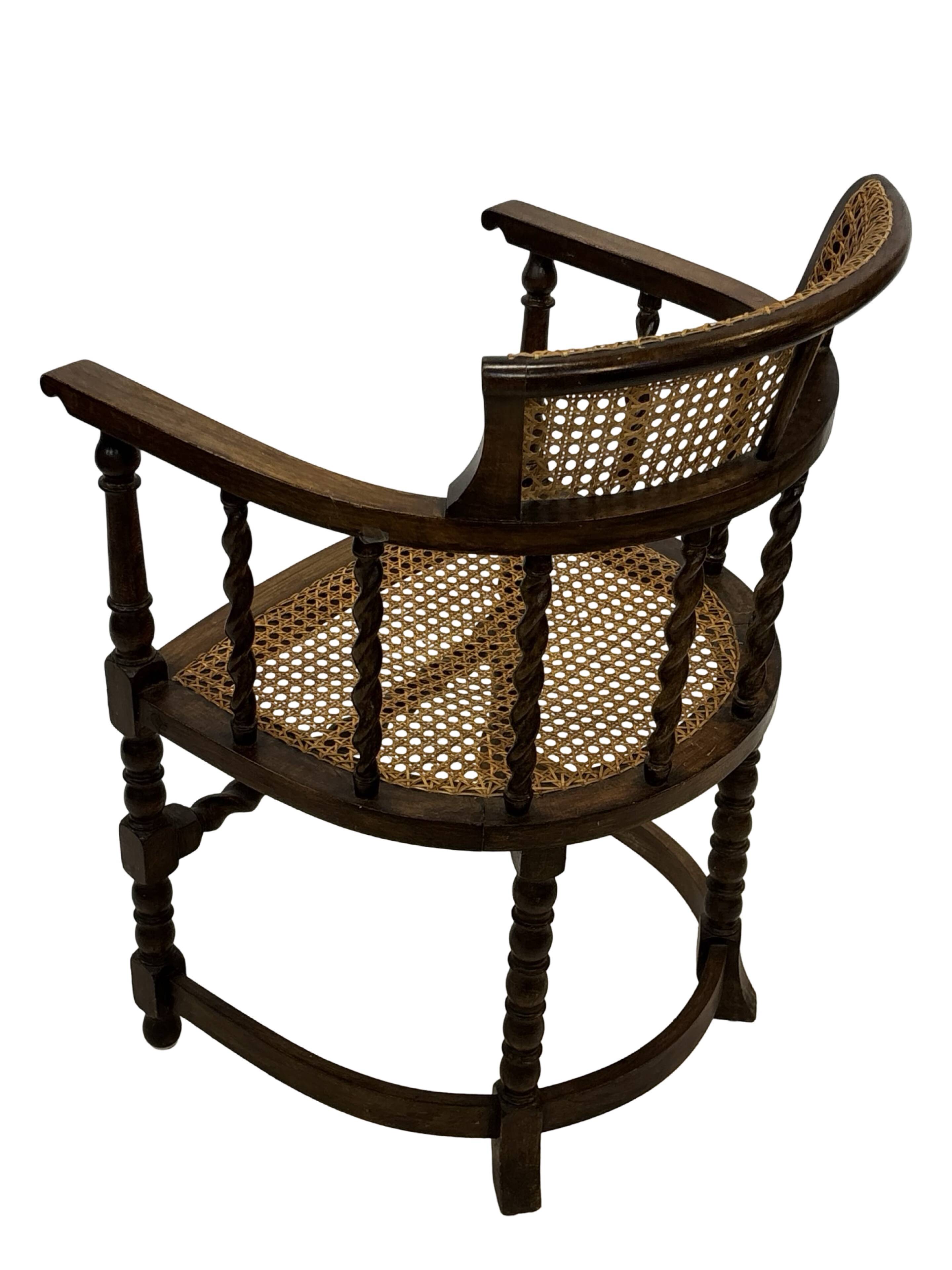 Antique Barley Twist, Rattan Seated Captains Chair easy chair Classic