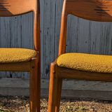 Johannes Andersen - Set of 4 danish teak vintage chairs - Produced by Uldu
