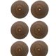Set of 6 handwoven rattan coasters - natural ethnic style