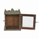 Little old wall showcase box has clock patina of origin india