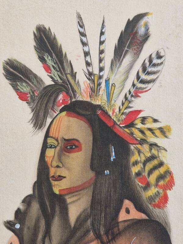 La Roche Laffitte (Born in 1943) - Watercolour drawing on silk - Birohka