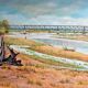 Metal bridge on the river of Marcel Maillard