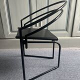 Set of 4 Latonda chairs by Mario Botta for Alias 1986, rare version with leather seat