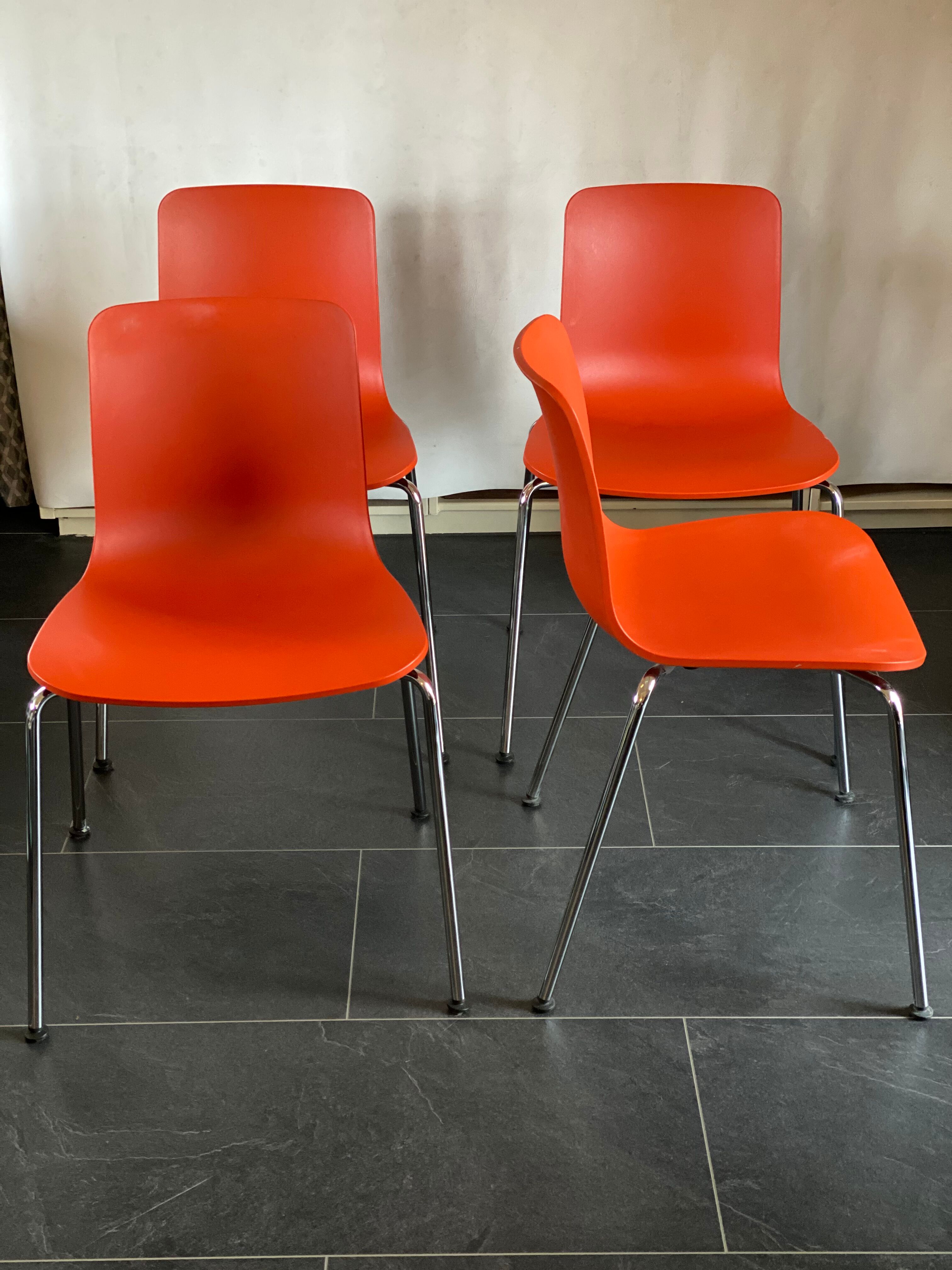Set of four Vitra HAL chairs