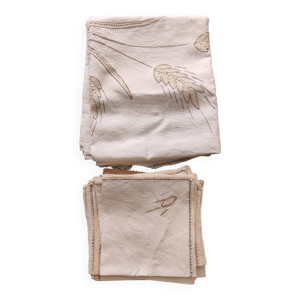 nappe vintage brodée