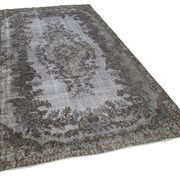 Handmade unique anatolian 1980s 164 cm x 286 cm grey carpet