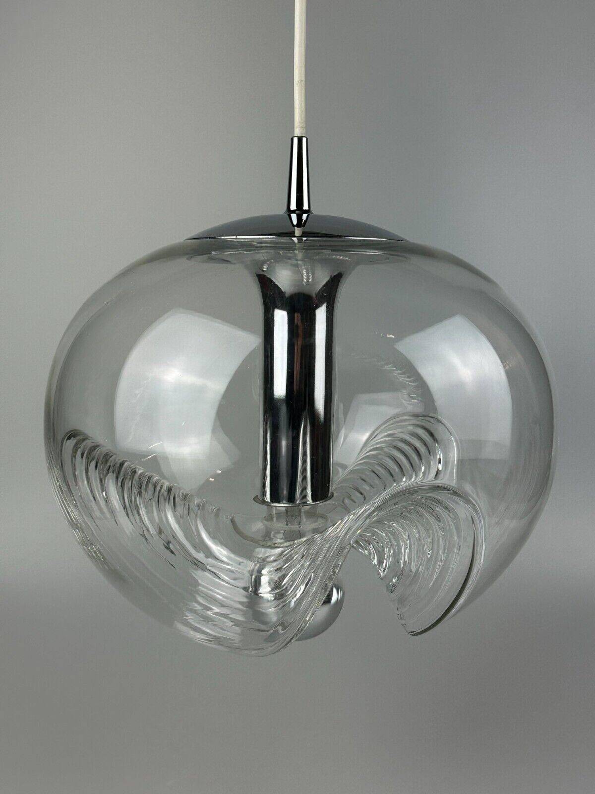 60s 70s ceiling lamp hanging lamp Peill & Putzler "Wave" Koch & Lowy Design
