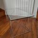 Glass and chrome coffee table