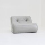 Fauteuil Kali en cuir gris de Michel Ducaroy pour Ligne Roset