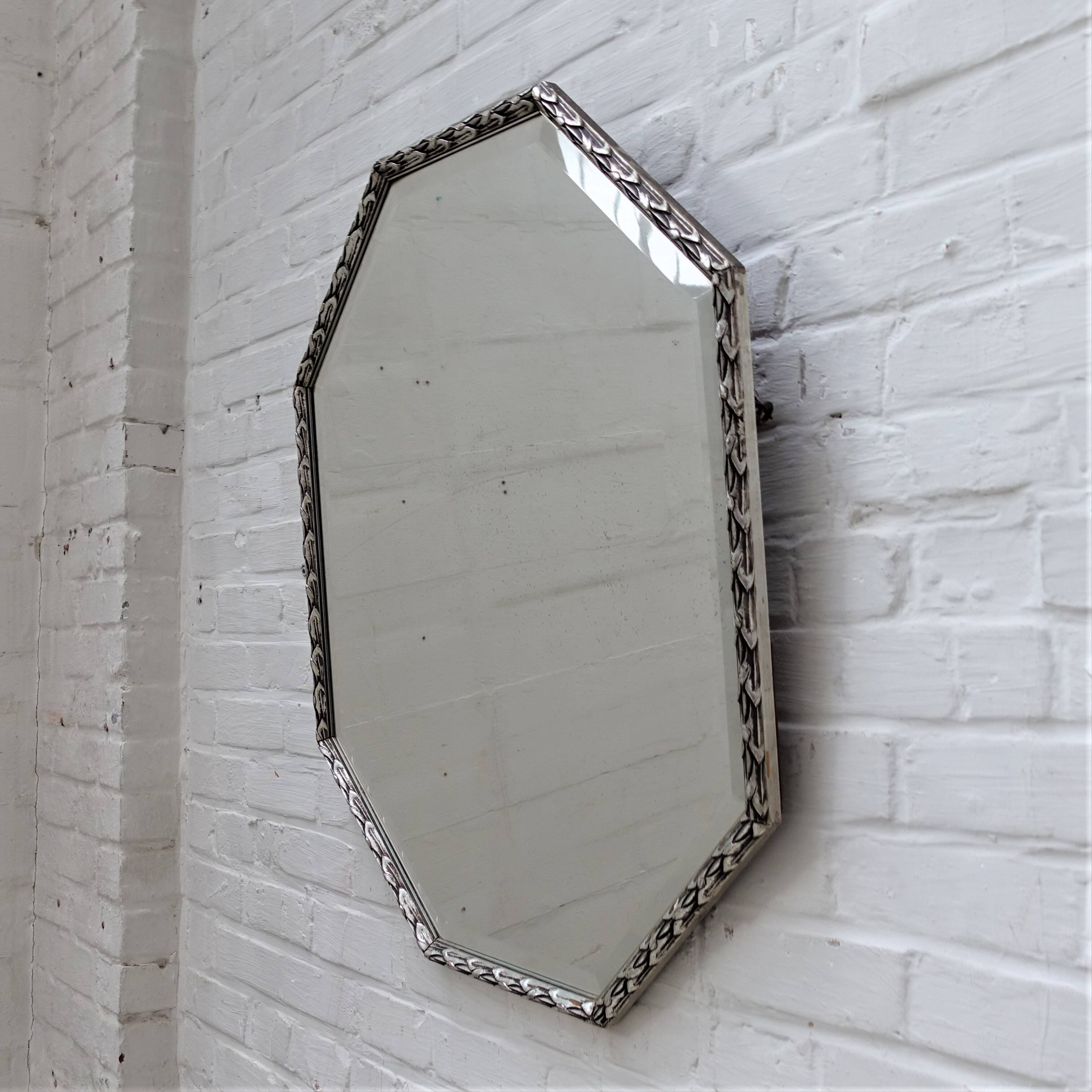 Vintage octagonal mirror