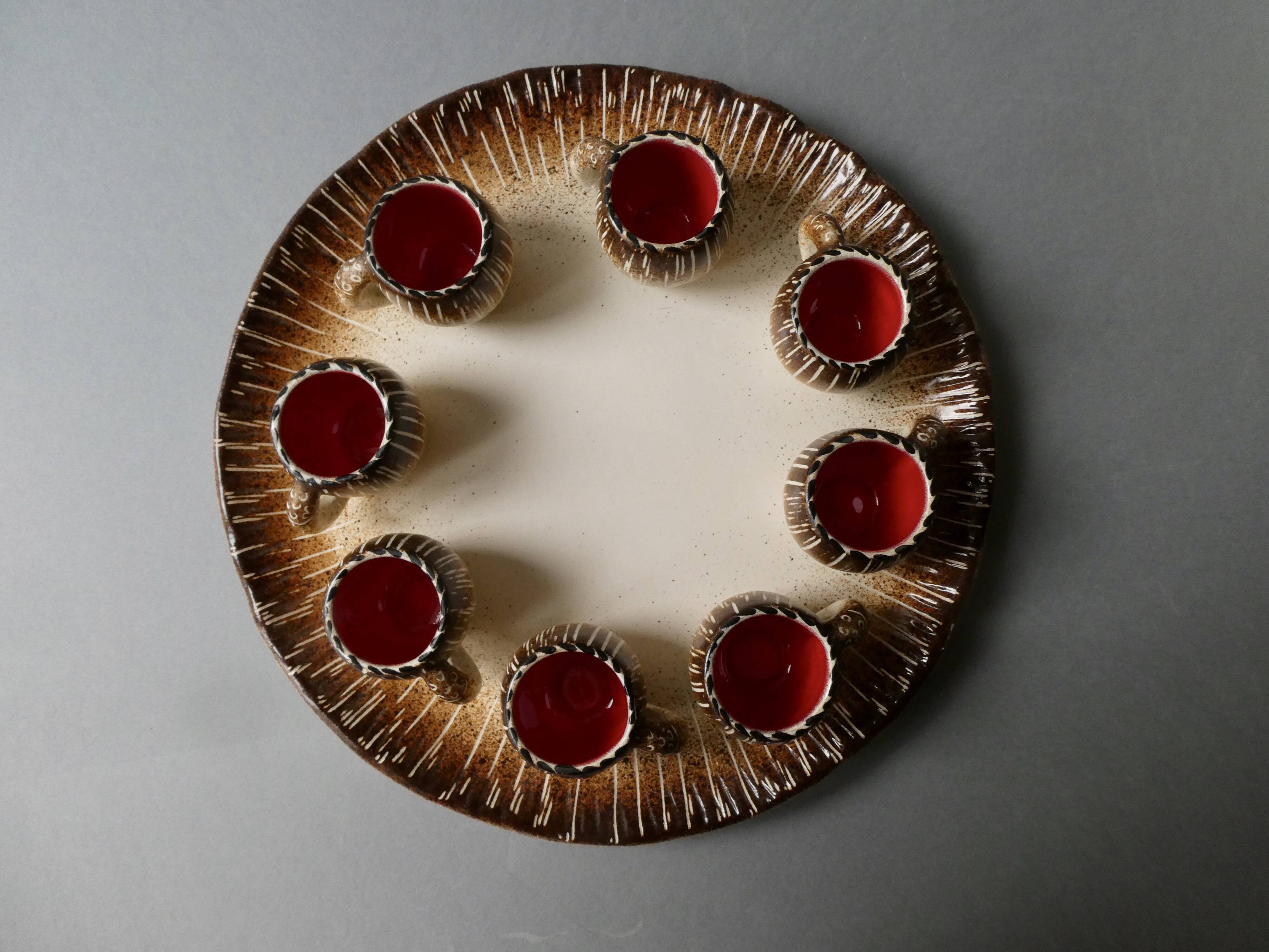 Digestive service Bruno Dose Poterie du Breuil 60s