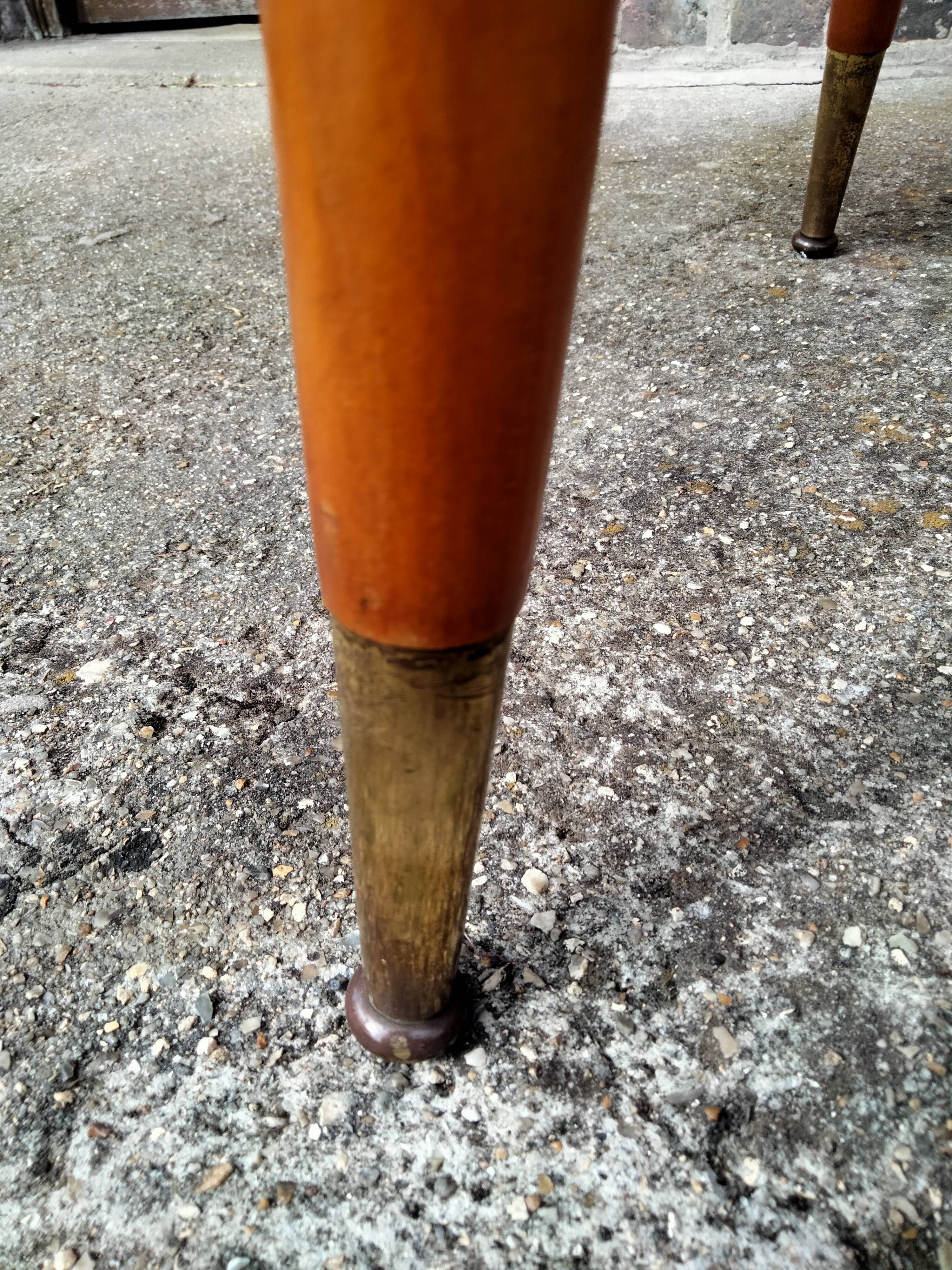 Extendable table with extensions old vintage compass legs design XXeme