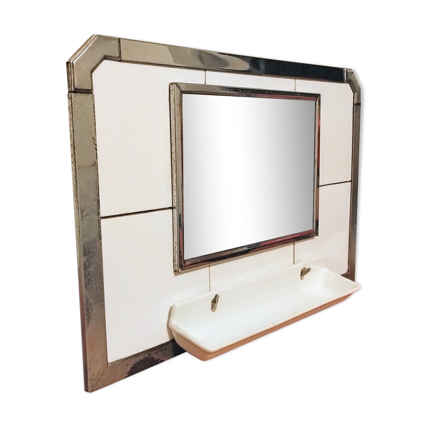 Vileroy & Boch Mettlach vintage bathroom mirror
