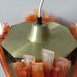 Claus Bolby brass plexiglas ceiling light