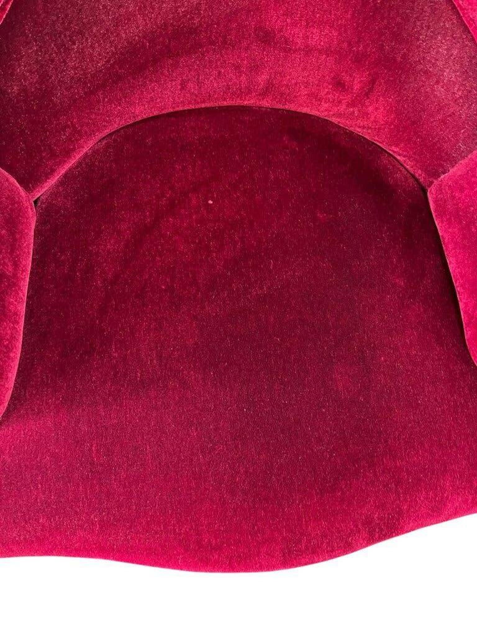Vintage bordeaux mini armchair / children's chair with fringes