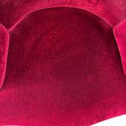Vintage bordeaux mini armchair / children's chair with fringes