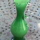 Vase in green opaline and vintage blown glass