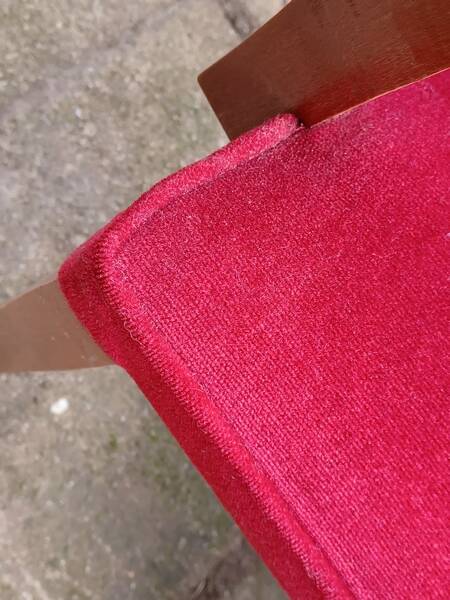 Art Deco bridge chairs in fabric from the 1950s and vintage.