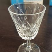 Service of 36 stemmed glasses complete, VMC Crystal, Reims, 1960s.