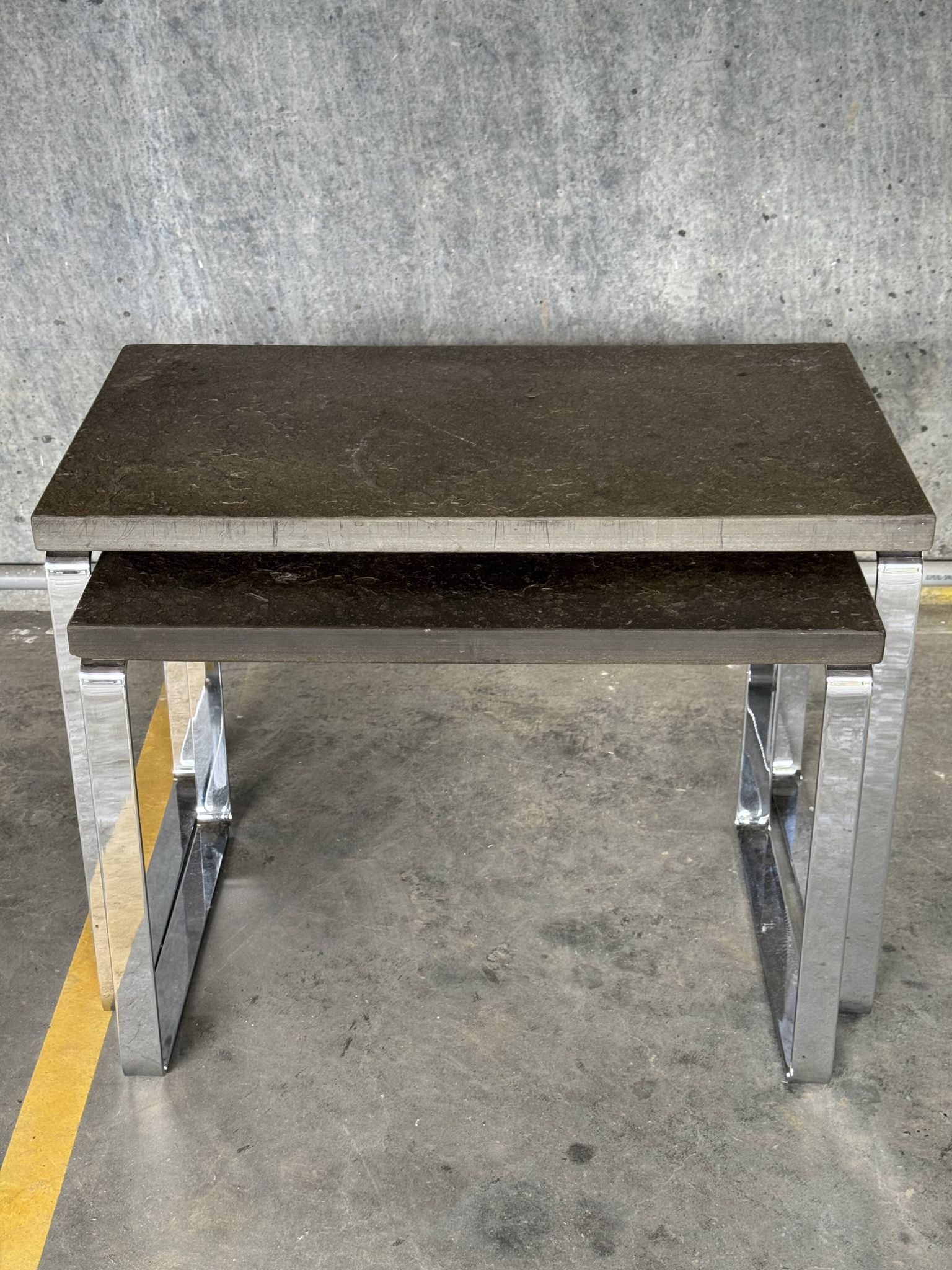 Nest of Draenert Slate Stone Tables