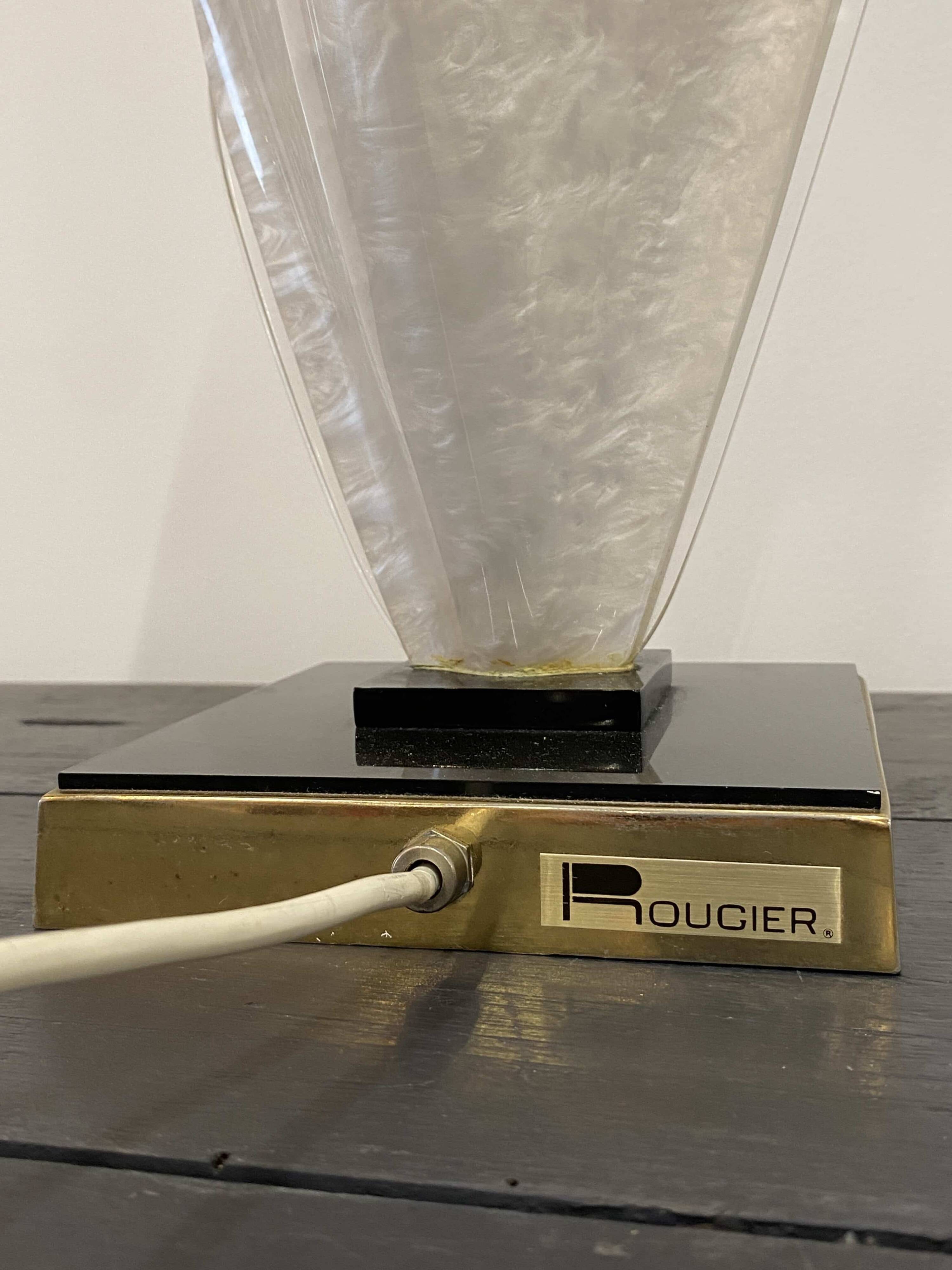 Table lamp in the shape of a seashell, Maison Rougier, 1980