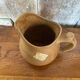 Antique pitcher old beige stoneware made in france vintage