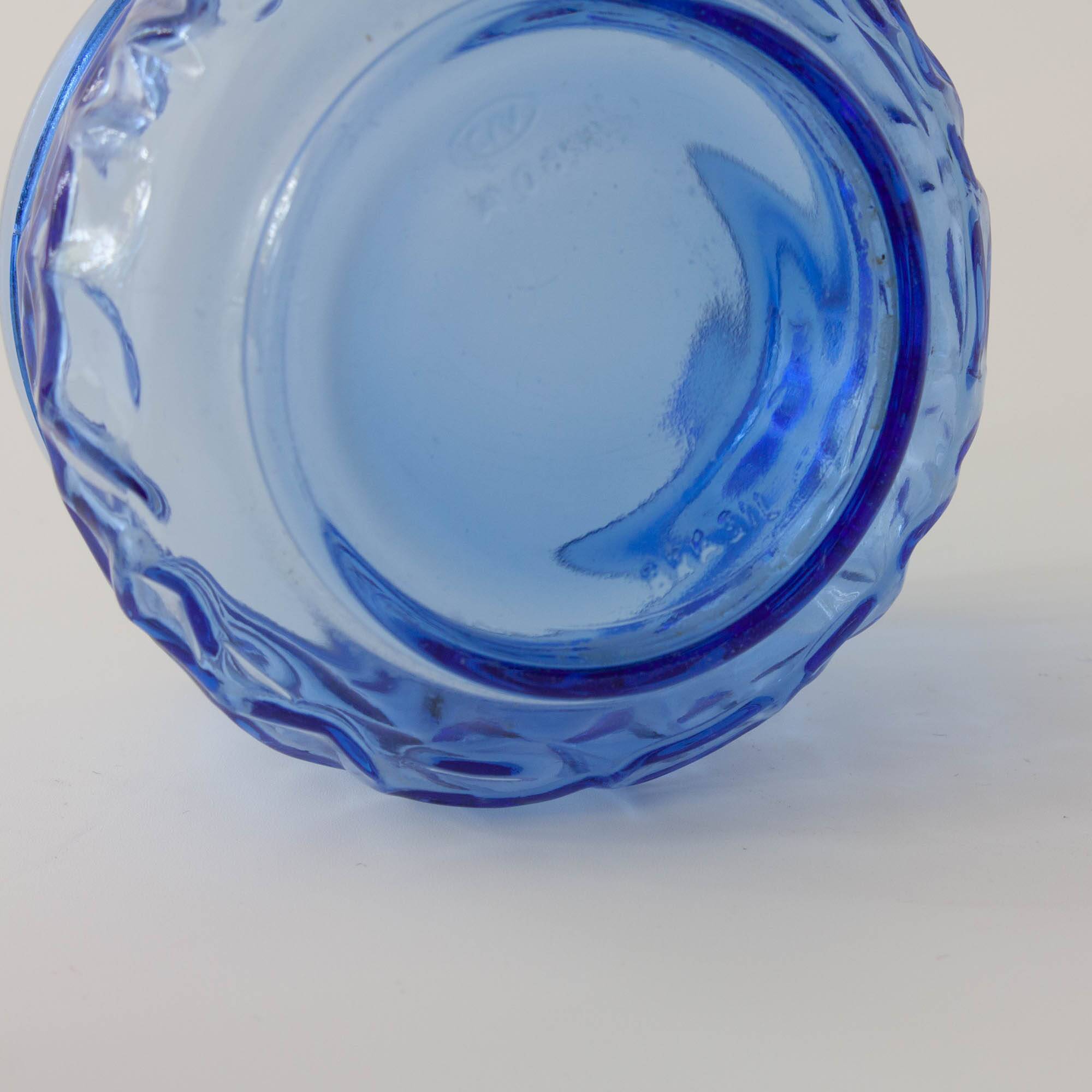 Set of 3 Vintage IVIMA Blue Glass Dessert Bowls, 1960s