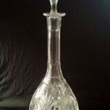 Baccarat crystal water carafe with palmettes and gondola leg