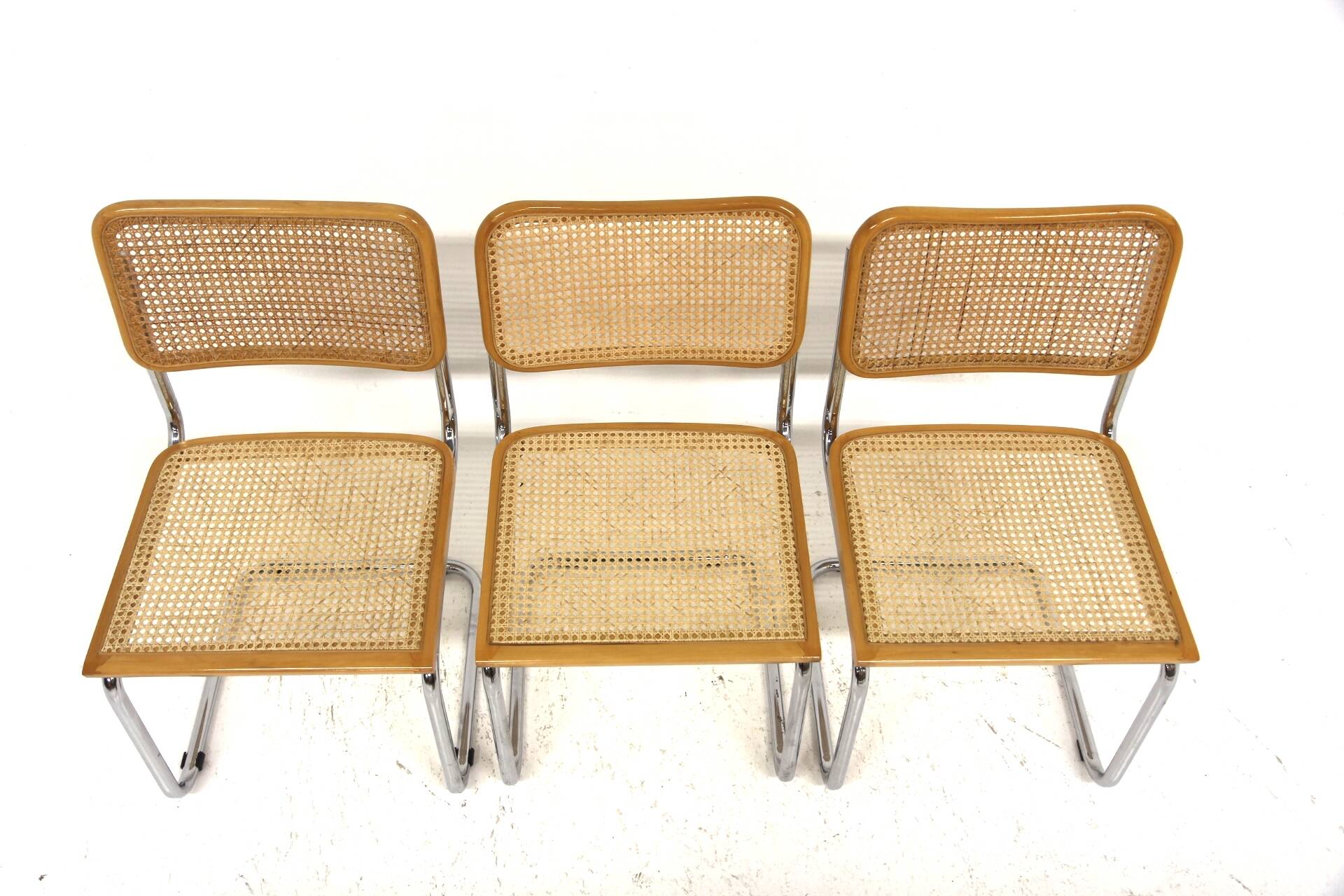 Set of 6 "B32" chairs, Marcel Breuer, Italy, 1990