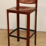 Matteo Grassi high stool in leather and metal