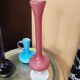 Lot de 3  vases soliflores en verre style mid century modern