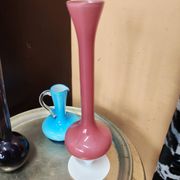 Lot de 3  vases soliflores en verre style mid century modern