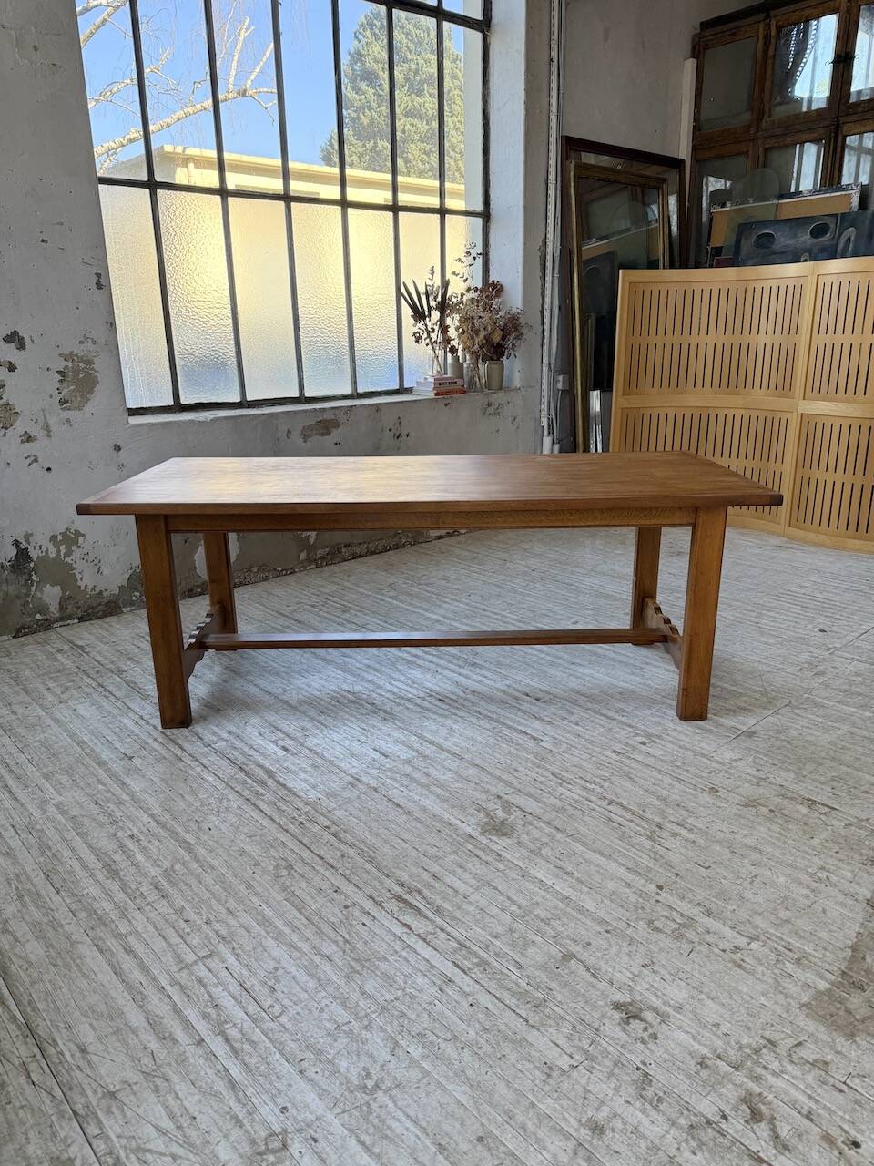 2m oak farmhouse table