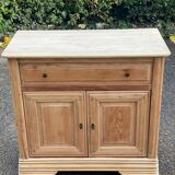 Louis Philippe sideboard with two doors and one drawer, renovated in solid cherry wood