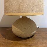 stone lamp with its lampshade in dried flowers 1970