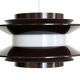Pendant light "Trava" large brown version by Carl Thore for Granhaga Metallindustri. Sweden 1970s.