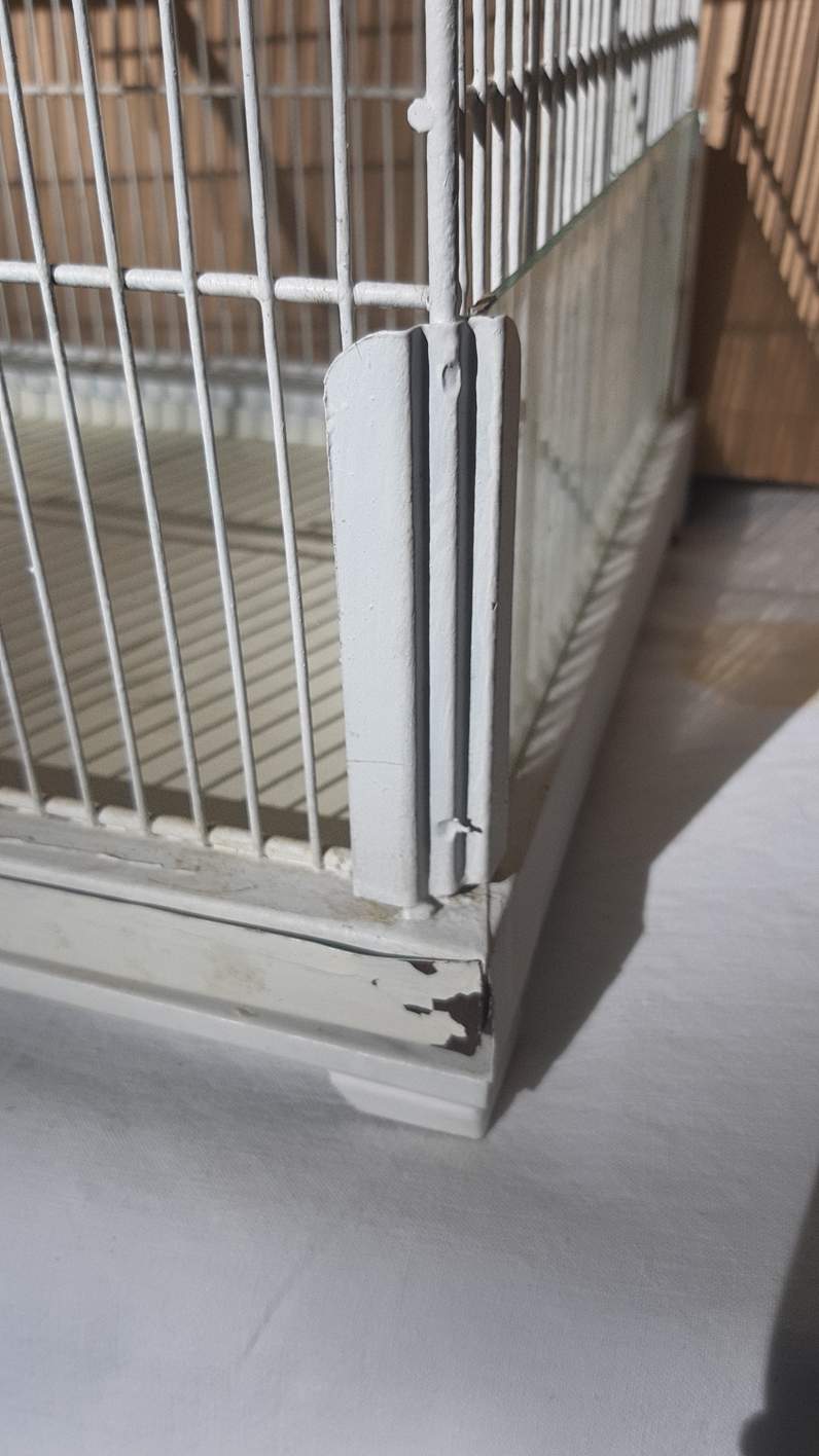 Iron and wicker bird cage