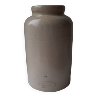 Bocquet Yvetot glazed stoneware mustard pot