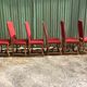 Vintage Louis XIII style chairs sheep bones in beech and velvet.