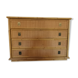 Commode rotin et bambou Dal Vera circa 1960