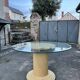 Table en verre et rotin