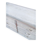 Washed Rattan Chest of Drawers, 1980s