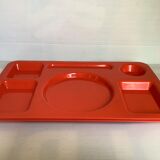 Pair of orange guzzini meal trays