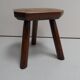 Antique oak milk stool