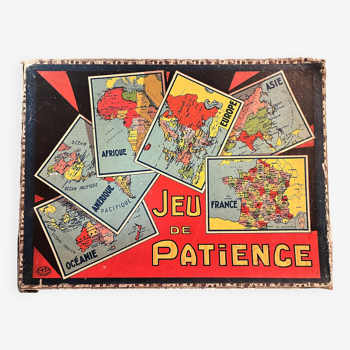 Toy game old geography puzzle NK Atlas circa 1920