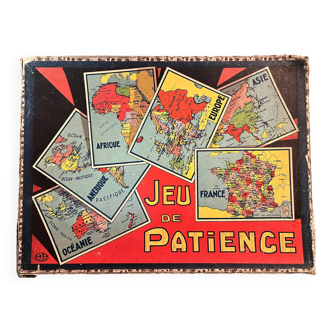 Toy game old geography puzzle NK Atlas circa 1920